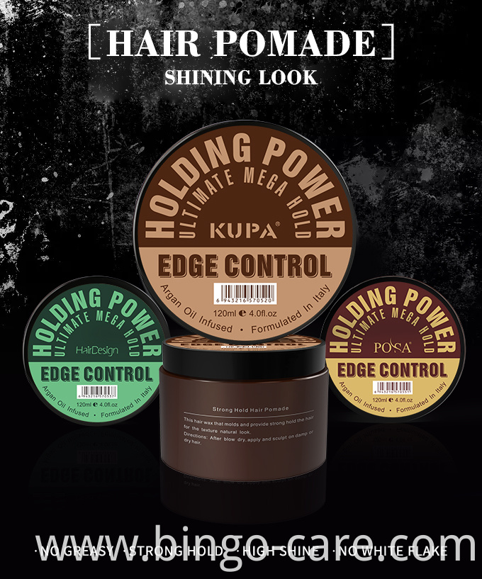 Wholesale Private Label Strong styling formula Top Fasion Professional Salon Shine Edge Control Hair Wax